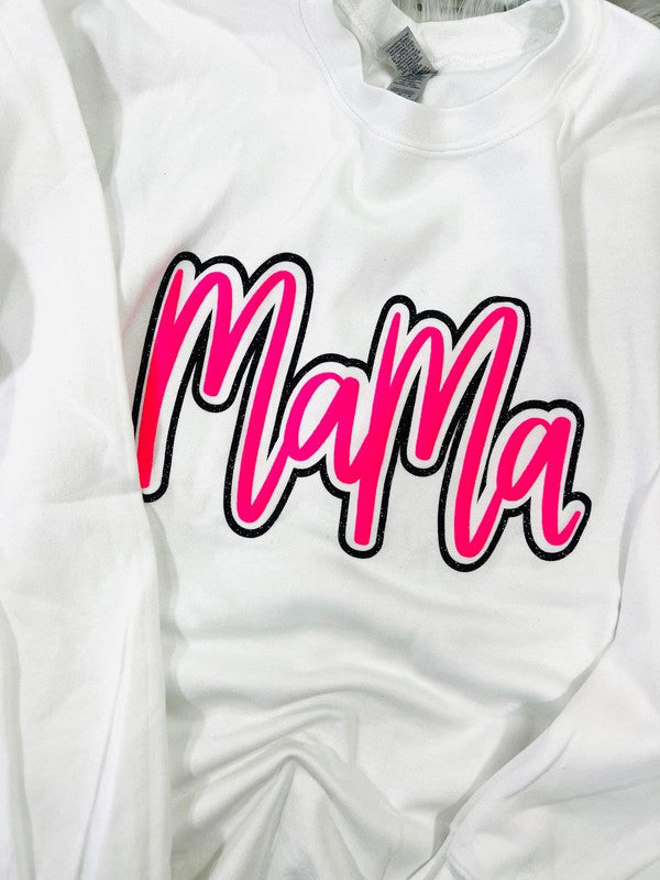 Mama Cursive Puff/Glitter Combo