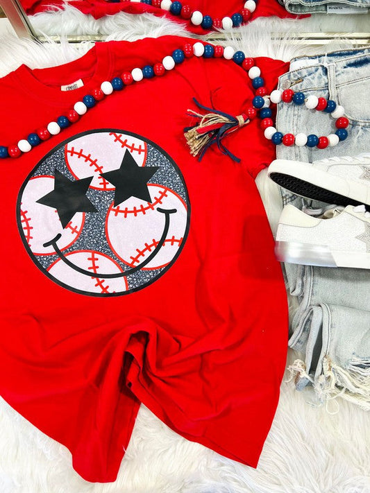 Star Eye Baseball Happy Tee