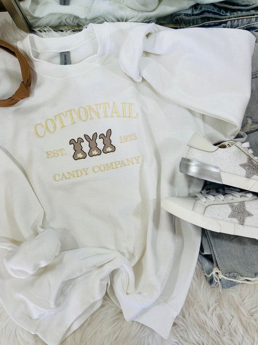 Cottontail Candy Co. Bunny Trio Embroidered SWSH