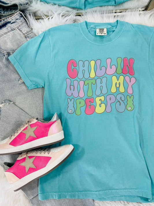 Chillin' With My Peep's Multicolored Design Tee