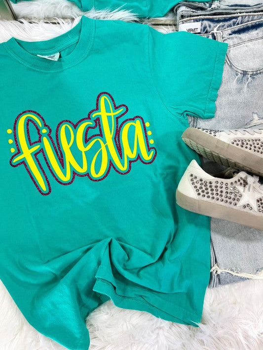 Fiesta Double Vinyl Puff/Glitter Combo Tee