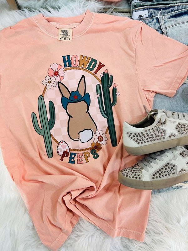 Howdy Peep's Bunny Easter Scene Tee