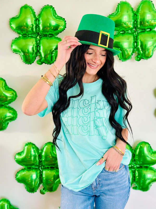 Multi Green Lucky Stacked Tee