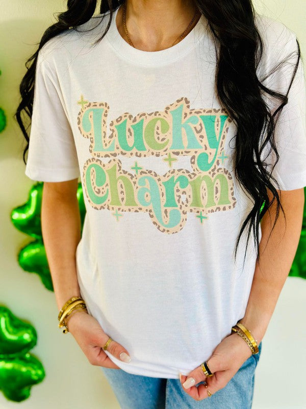 Lucky Charm Leopard Sparkle Tee