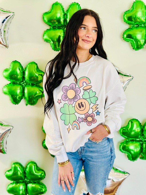 Preppy St. Patrick's Day Collage Sweatshirt