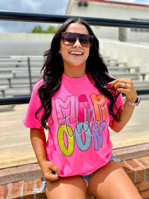 Rainbow Preppy Mascot Custom Offset Tee