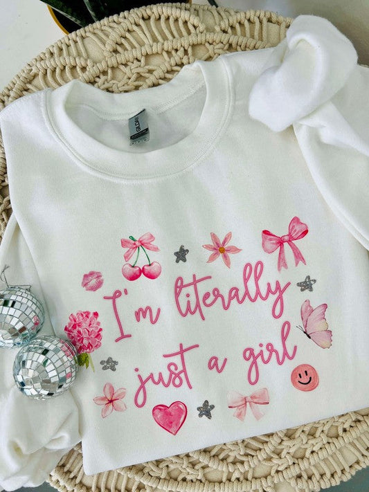 I'm Literally Just a Girl Collage DTF Sweatshirt