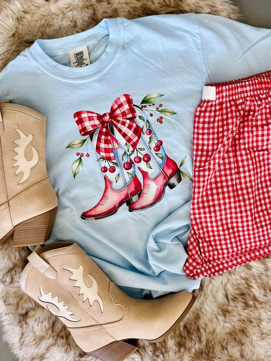 Cherry Boots Western DTF Tee