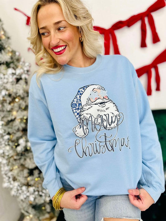 Merry Christmas Chino Santa Claus DTF Sweatshirt