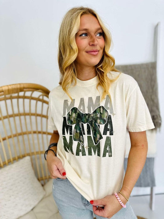 Mama Camo Paint Stroke DTF Tee