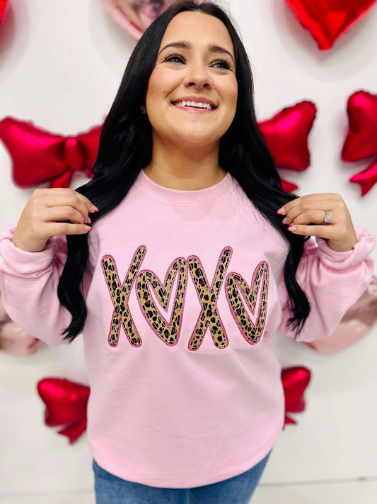 XOXO Hearts Applique Sweatshirt
