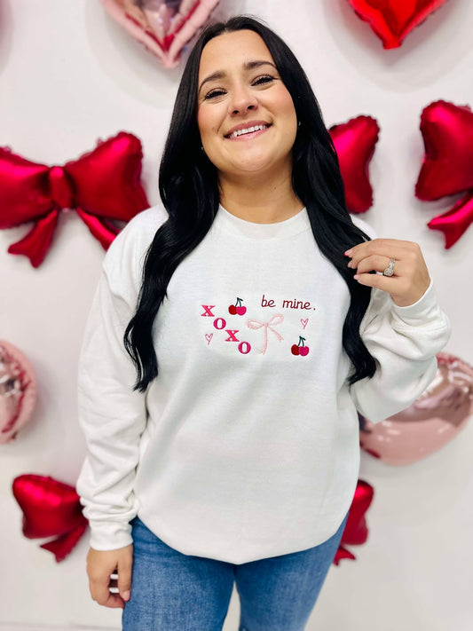 Cutie Valentine's Embroidered Sweatshirt Collage