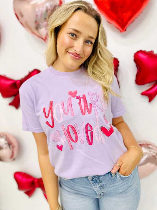 You're Loved Doodle Valentine's DTF Tee