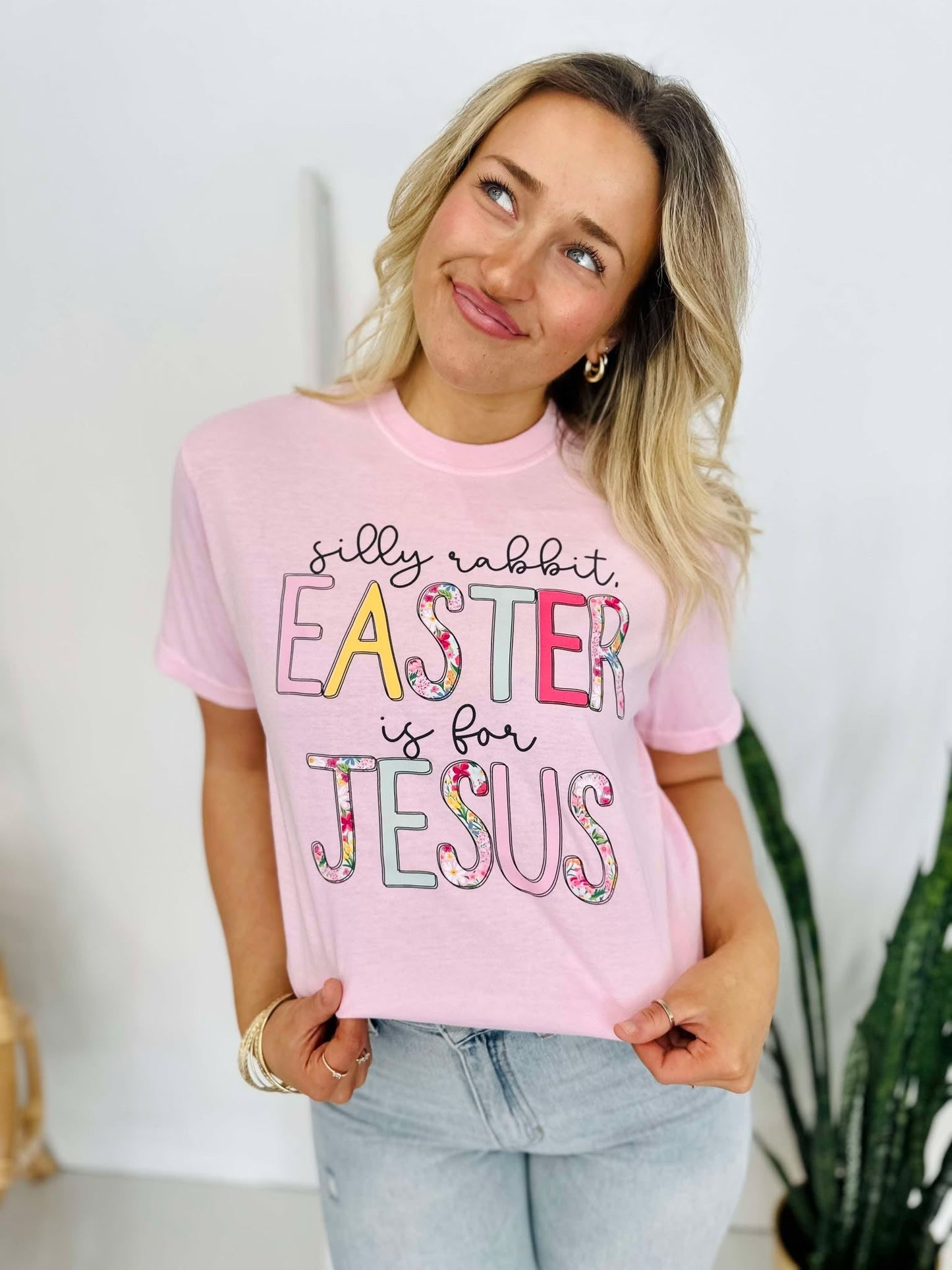 Silly Rabbit Easter Is For Jesus DTF Tee