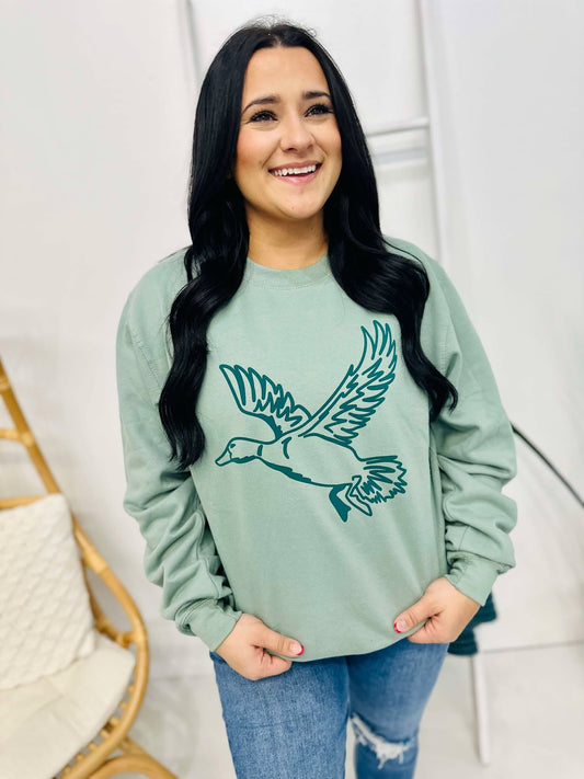 Duck Outline Puff Sweatshirt