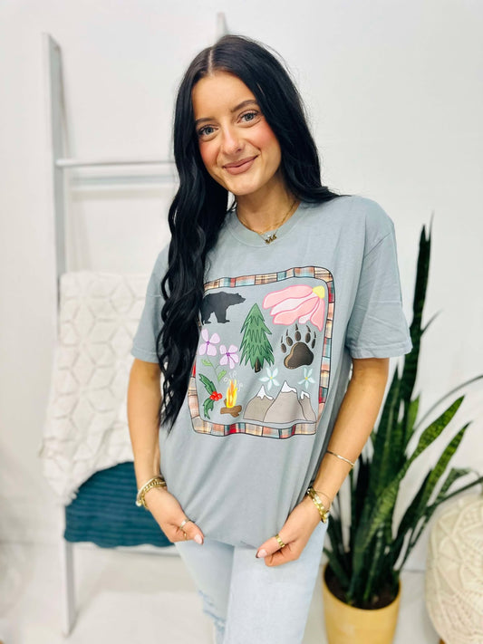 Mountains Collage Frame DTF Tee