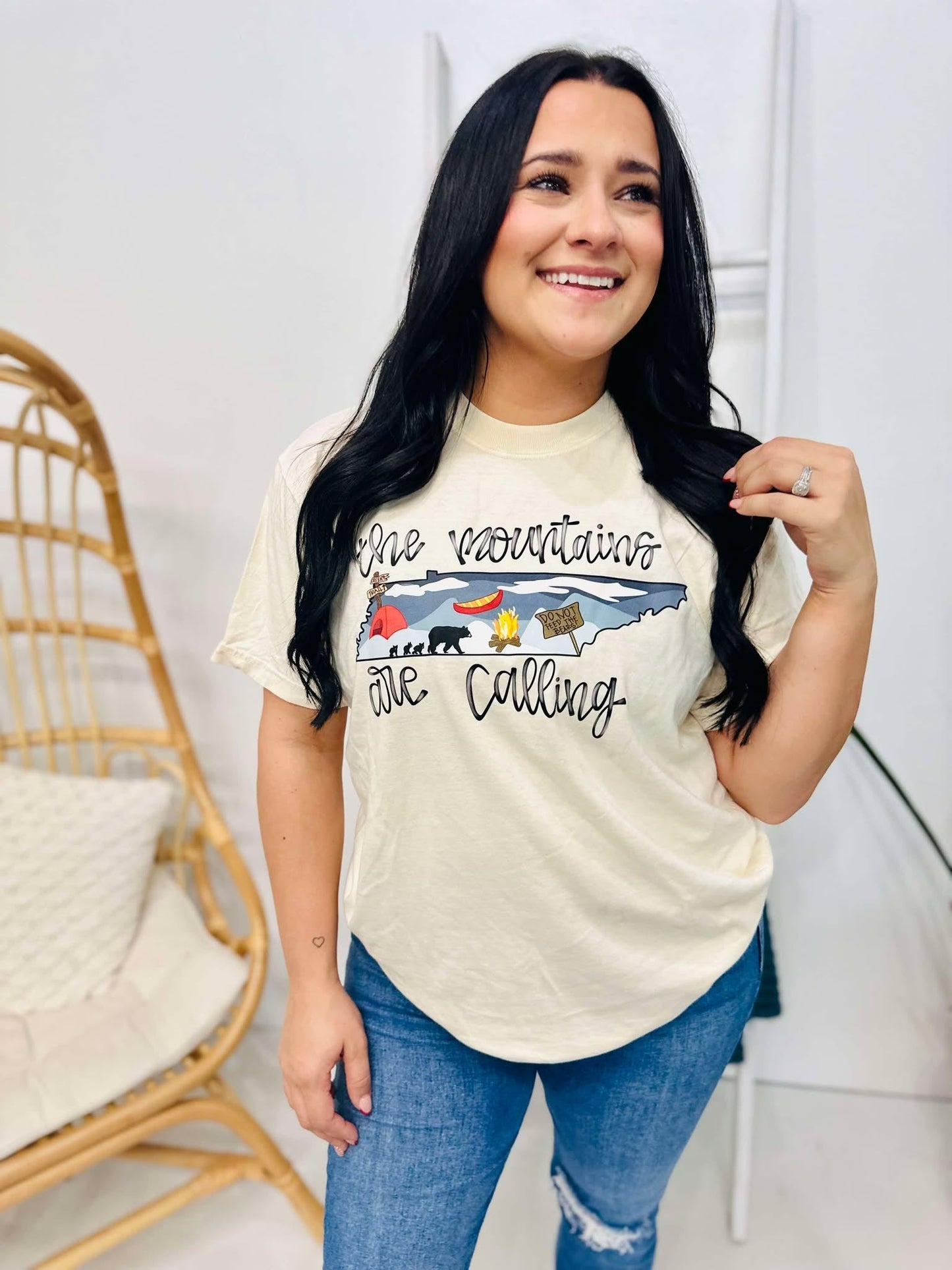 The Mountains Are Calling Scene DTF Tee