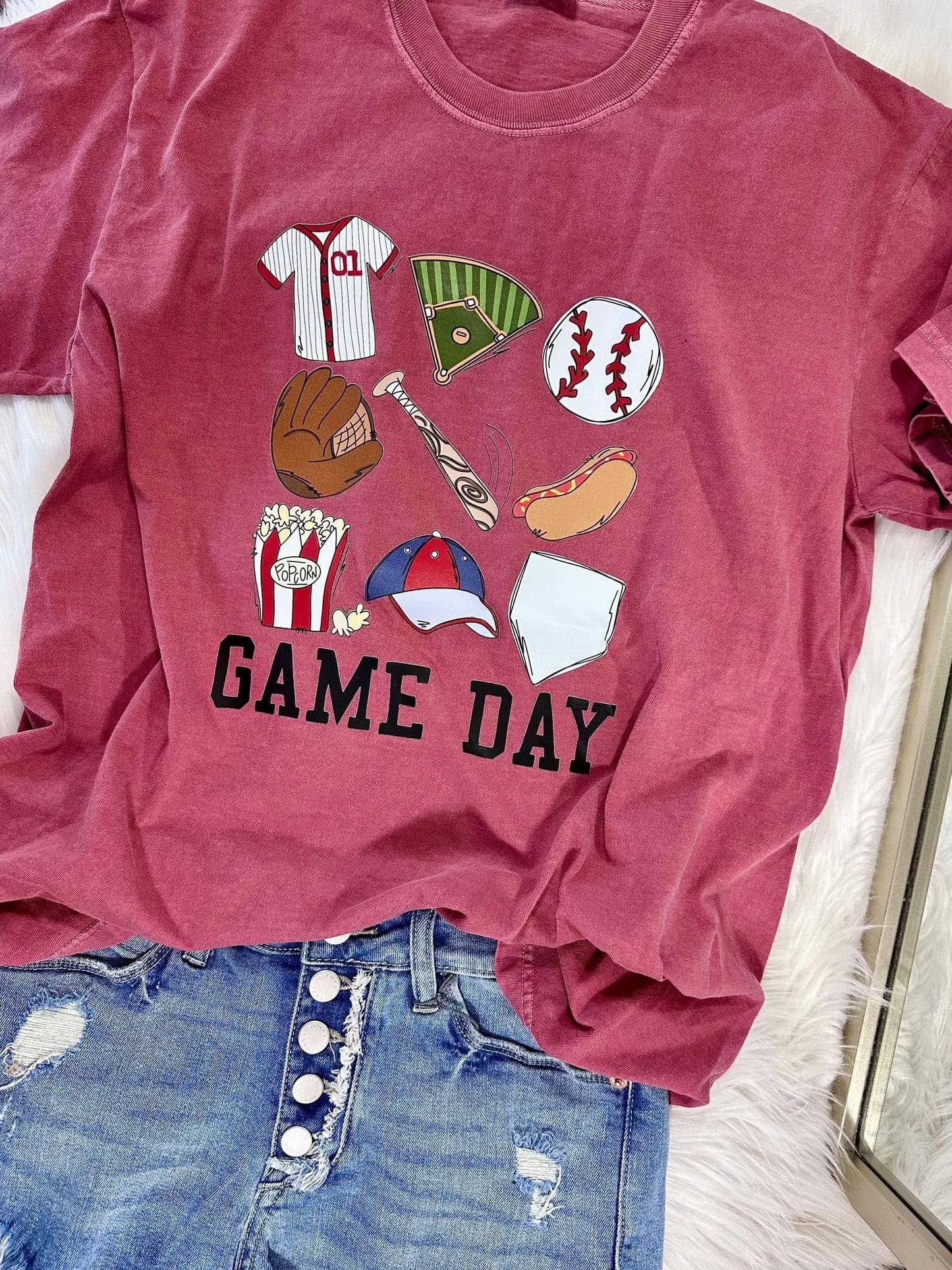 Game Day Baseball Doodle's DTF Tee