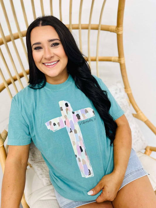 Brushed People DTF Cross With Verse DTF Tee