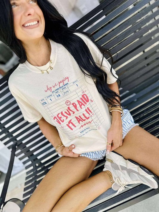 Jesus Paid It All DTF Graphic Tee