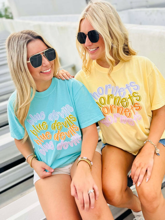 Custom Multi Mascot Stack DTF Graphic Tee