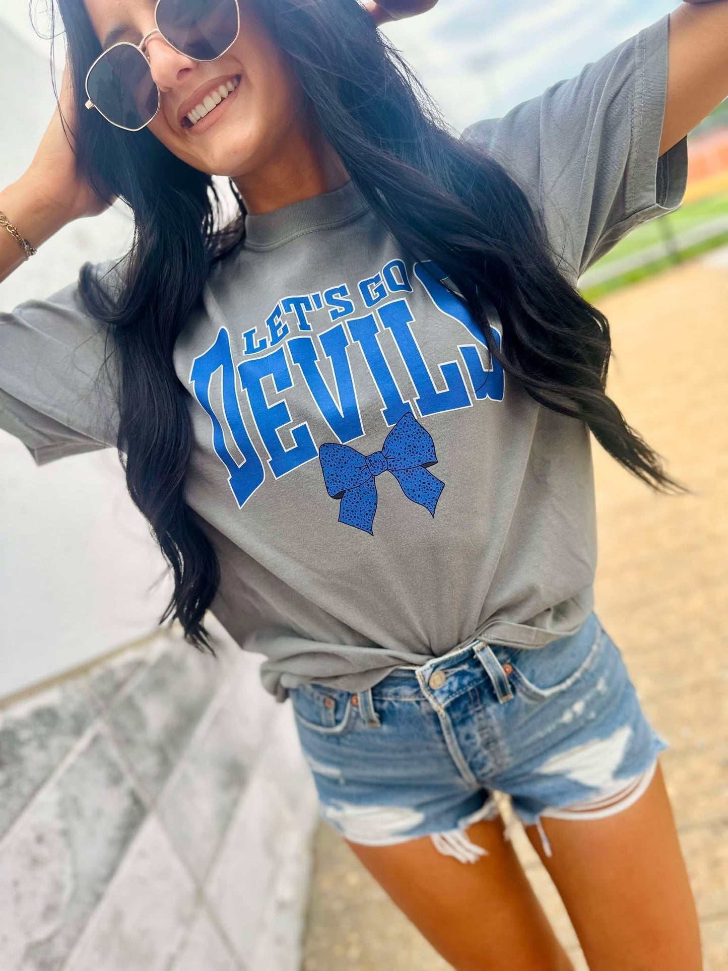 Custom Bow Let's go Mascot Graphic Tee