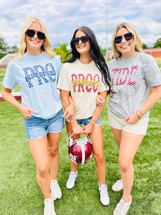 Custom Checkered Wave DTF Graphic Tee