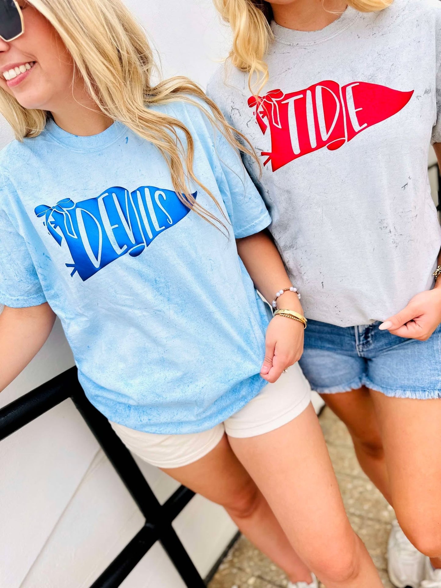 Custom School Banner Puff Graphic Tee