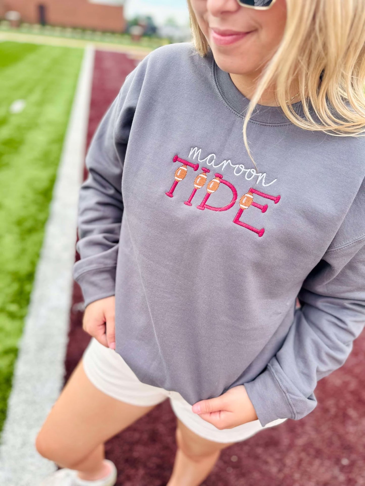 Custom Mascot Football Font Embroidered SWSH