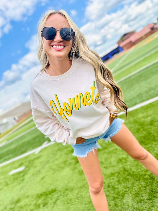 DTF Multi Jumbo Cursive Graphic Sweatshirt