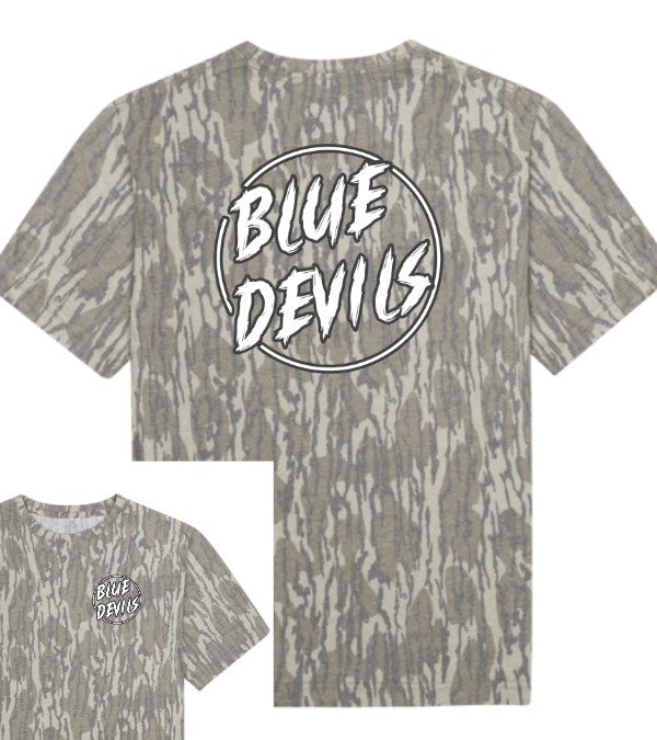 Custom Front and Back Mascot Camo Graphic Tee