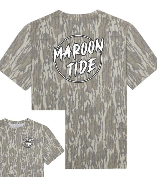 Custom Front and Back Mascot Camo Graphic Tee