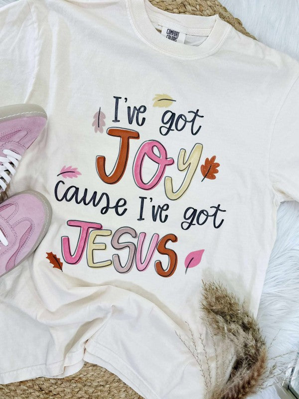 Joy Because of Jesus Graphic Tee