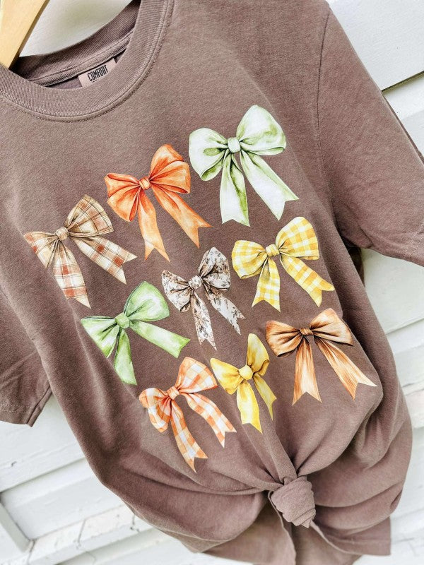 Fall Bow Trio Stack DTF Graphic Tee