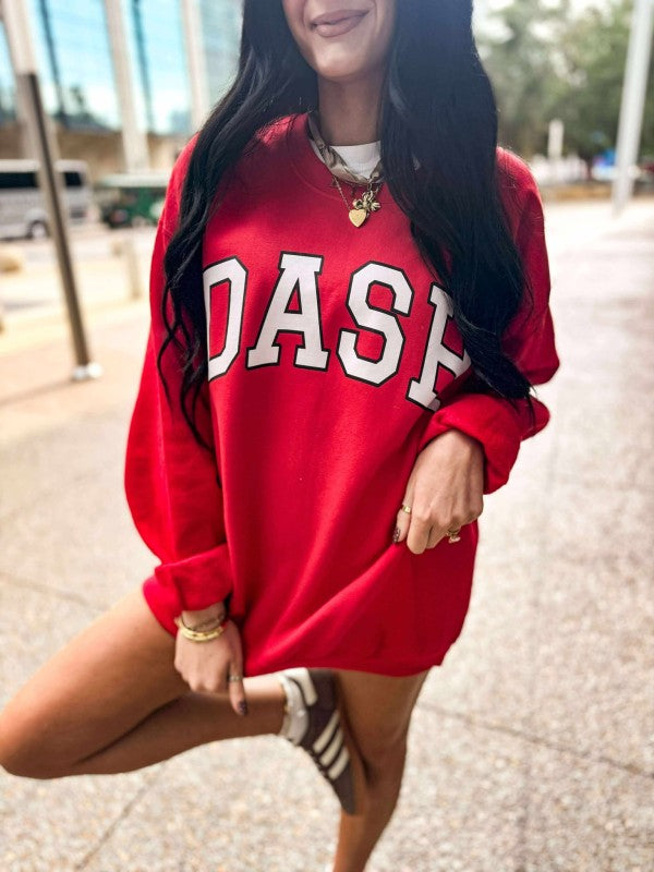 Iconic Oversized Varsity DTF Graphic Sweatshirt