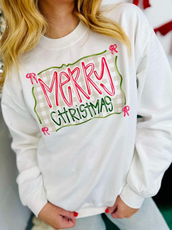 Christmas Gingham DTF Graphic Tee