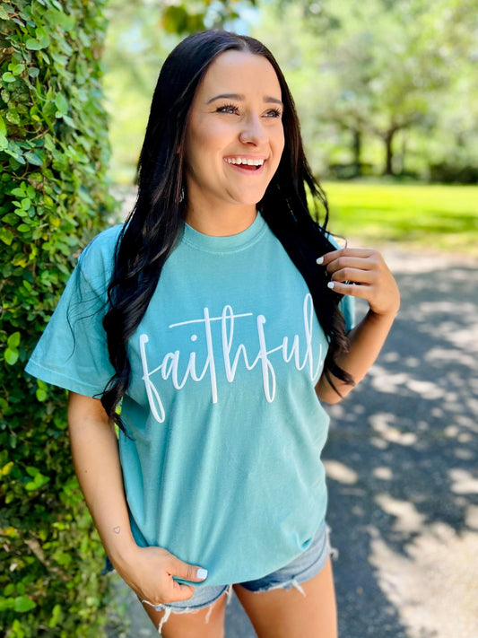 Faithful Script Puff Tee