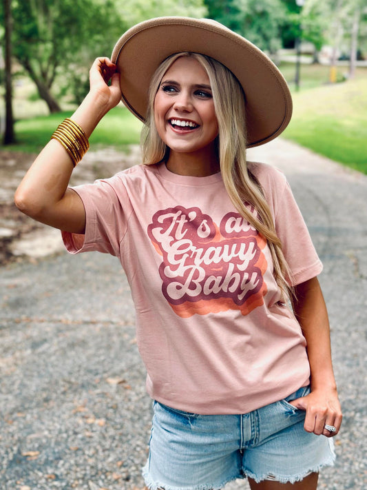 Its All Gravy Baby Retro Thanksgiving Tee