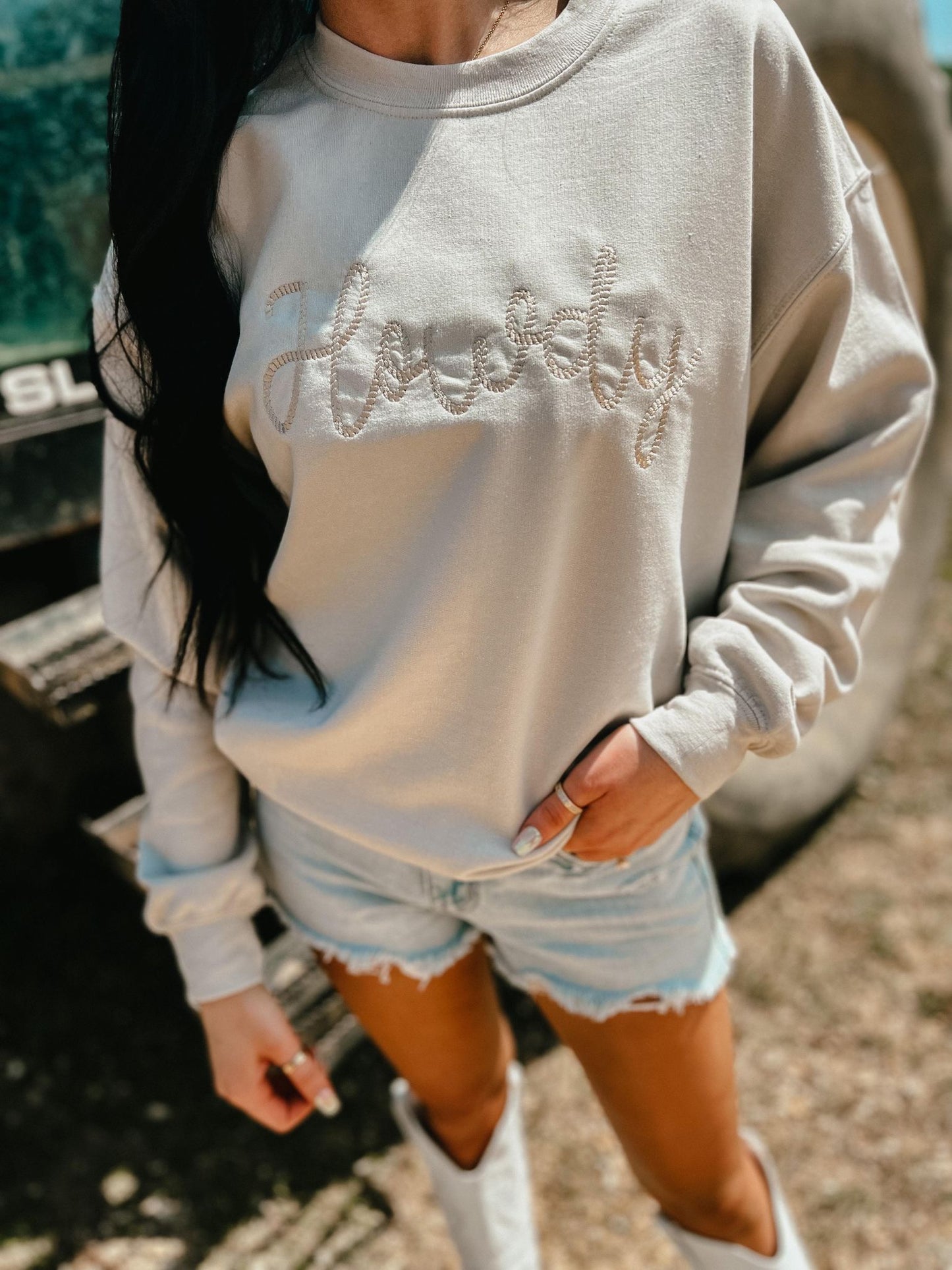 Howdy Rope Embroidered Sweatshirt