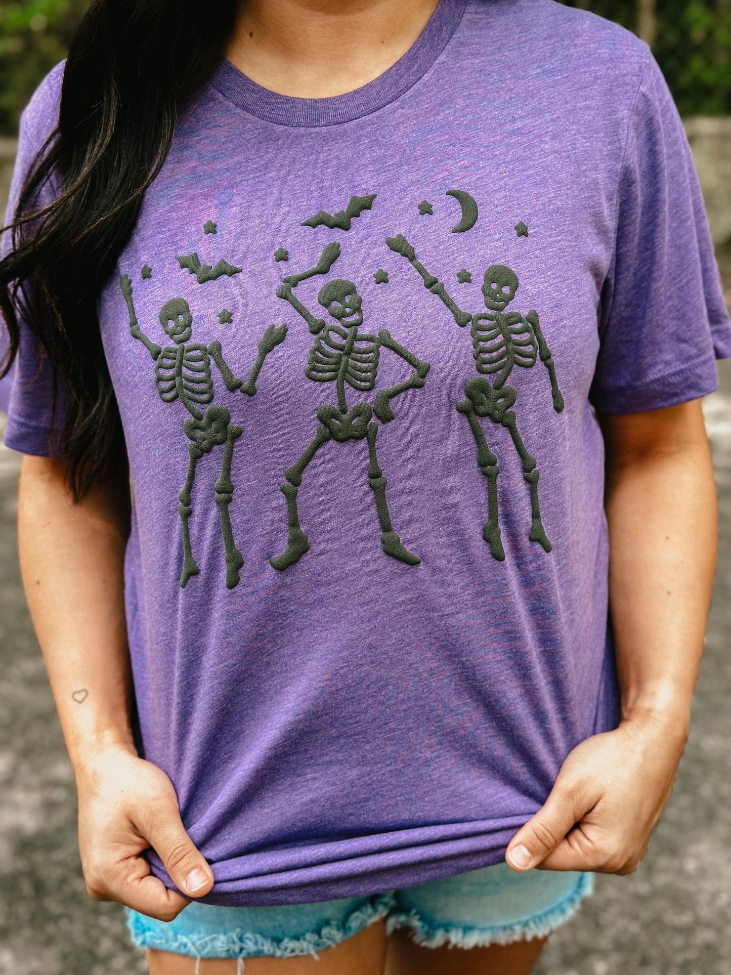 Dancing Skeletons Spooky Puff Tee