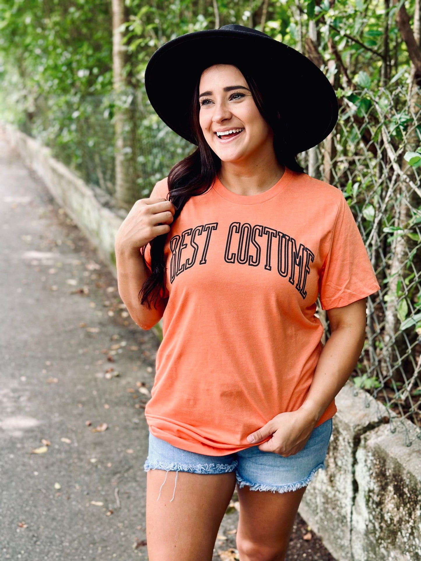 Best Costume Curved Varsity Outline Puff Tee