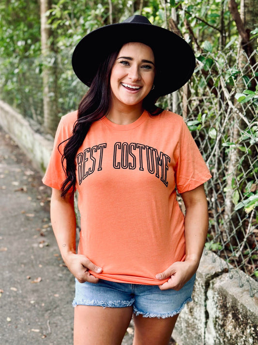 Best Costume Curved Varsity Outline Puff Tee