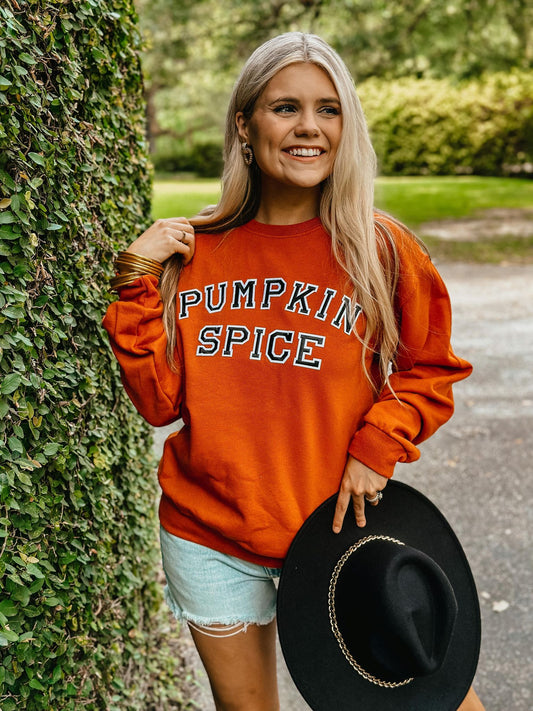 Pumpkin Spice Curved Classic Patch Sweatshirt
