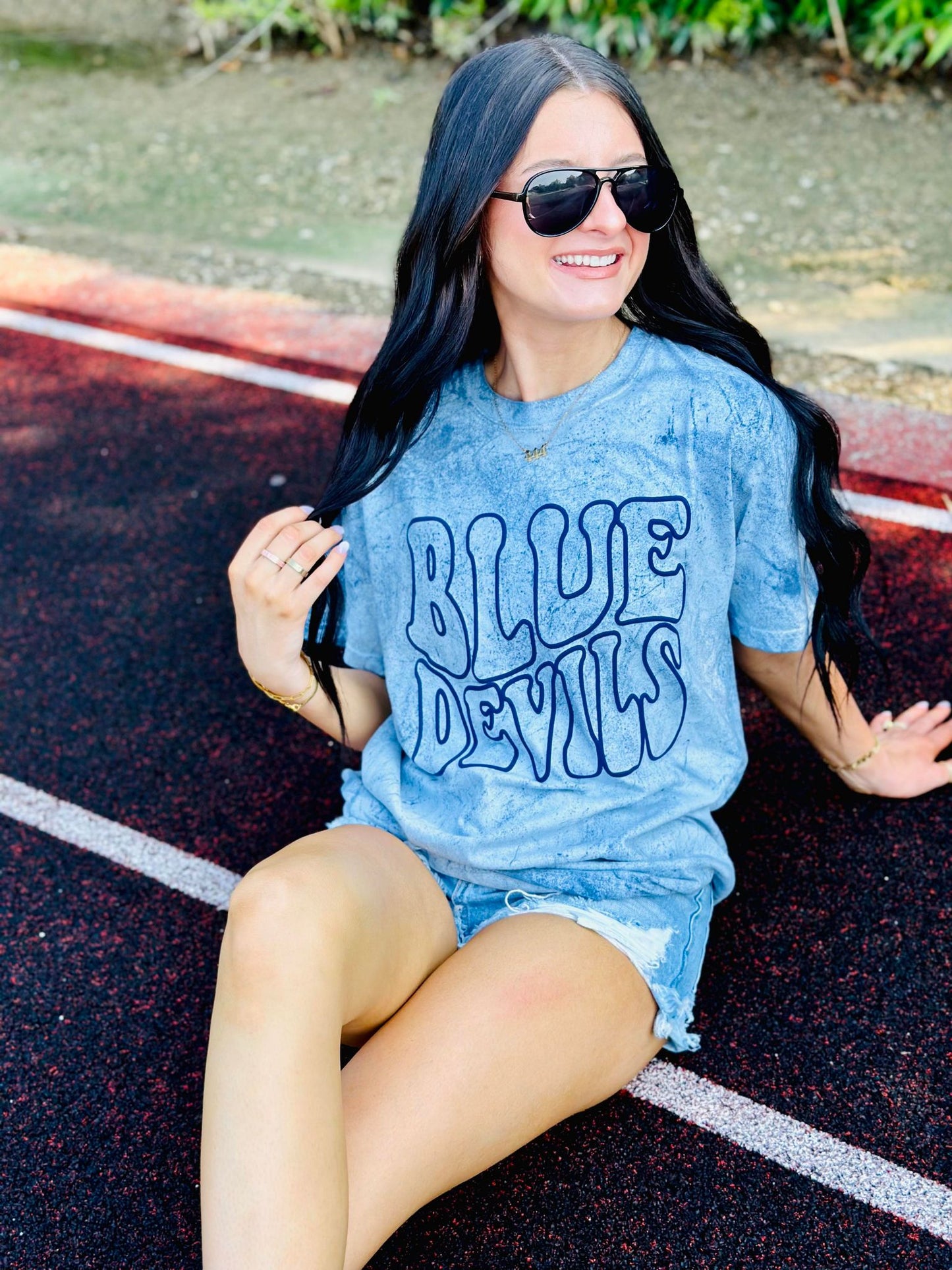 CUSTOM Retro School Spirit Puff Mineral Wash Tee