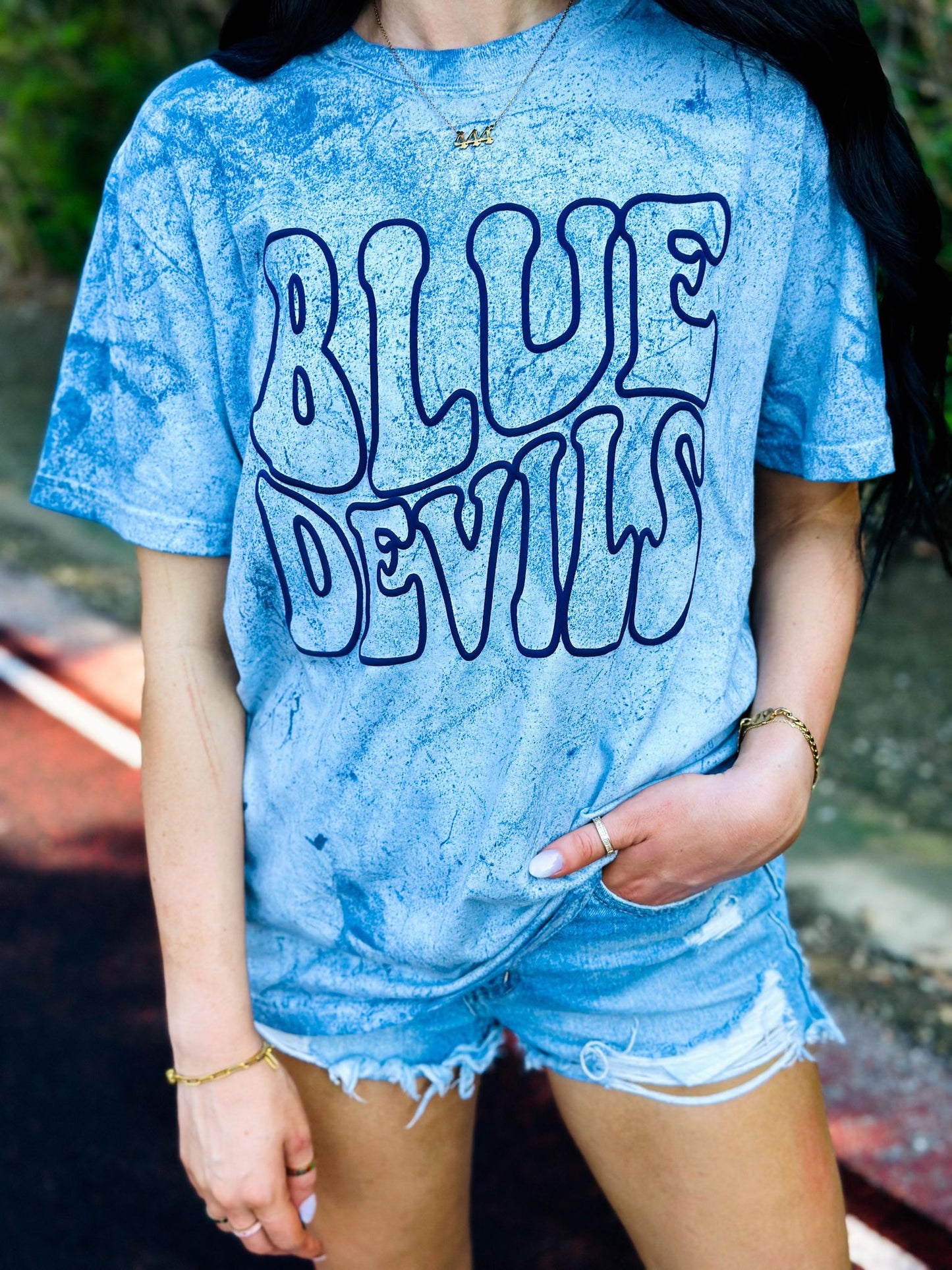 CUSTOM Retro School Spirit Puff Mineral Wash Tee