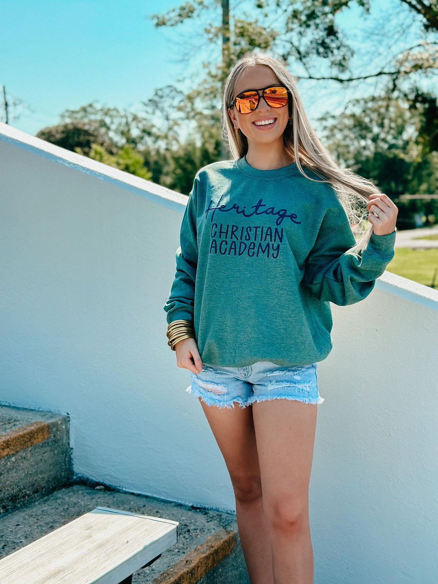 Custom School Pride Spirit Puff Sweatshirt