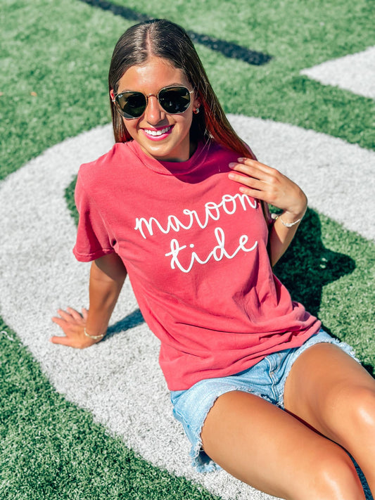 Custom Cursive Gameday Puff Tee