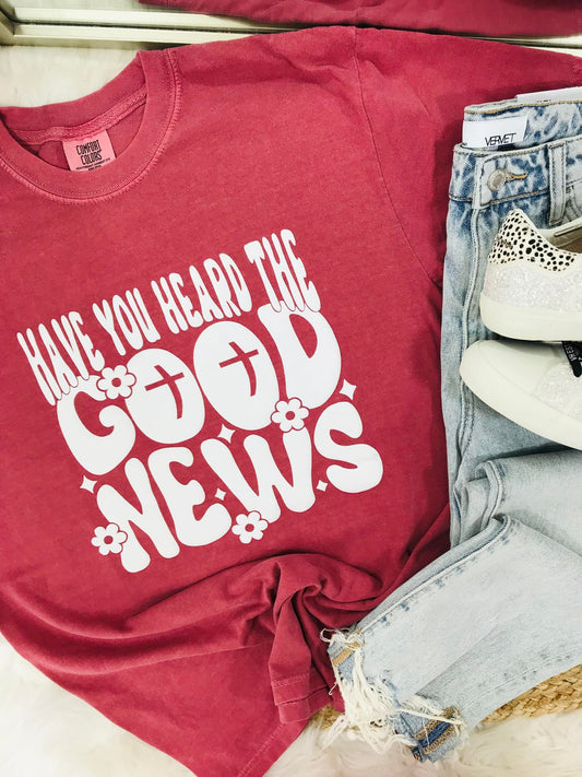 Have You Heard The Good News Christian Puff Tee