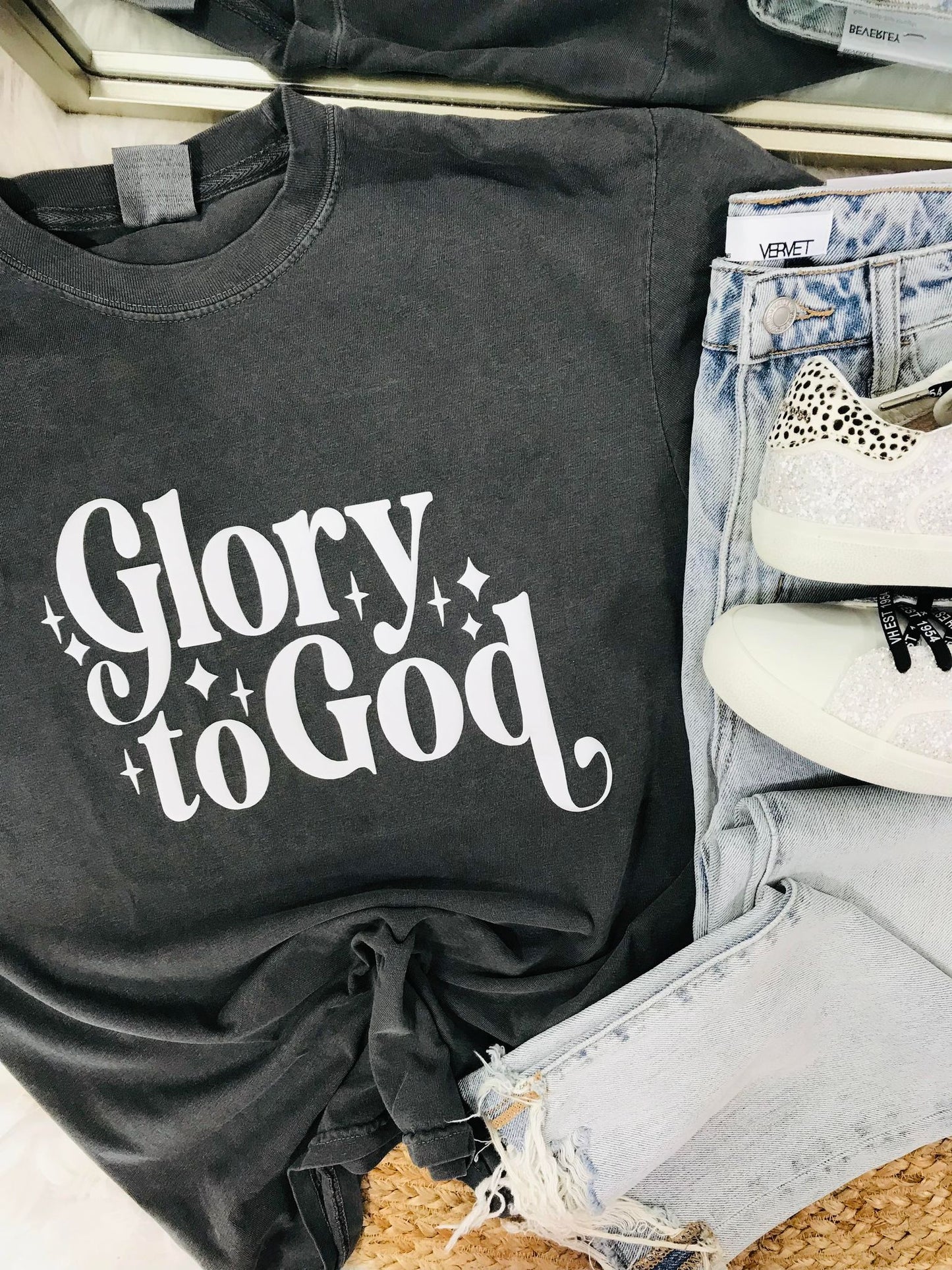 Glory To God Sparkle Puff Tee