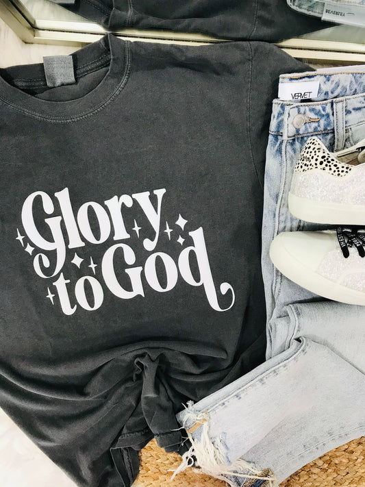 Glory To God Sparkle Puff Tee